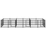 vidaXL Outdoor Dog Kennel Steel 11.26 m²