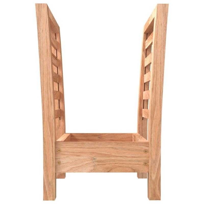 vidaXL Magazine Rack 40x26.5x38.5 cm Solid Wood Walnut