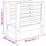 vidaXL Magazine Rack 40x26.5x38.5 cm Solid Wood Walnut