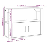 vidaXL Sideboard High Gloss White 80x30x60 cm Engineered Wood