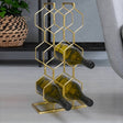 Home&Styling Wine Rack for 8 Bottles Metal Gold