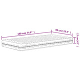 vidaXL Foam Mattress White 90x190 cm Hardness H2 H3