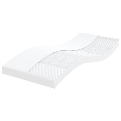 vidaXL Foam Mattress White 90x190 cm 7-Zone Hardness 20 ILD