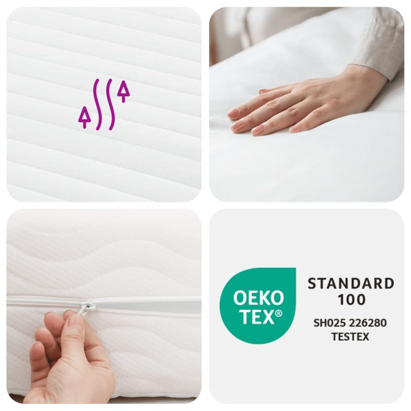 vidaXL Foam Mattress White 90x190 cm 7-Zone Hardness 20 ILD