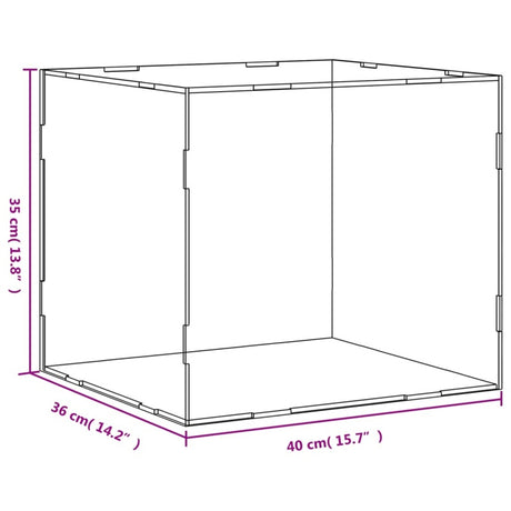 vidaXL Display Box Transparent 40x36x35 cm Acrylic