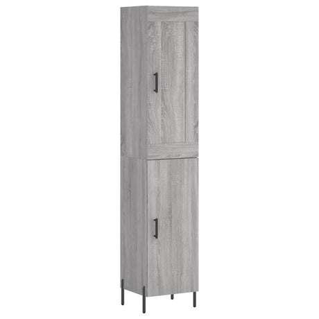 vidaXL Highboard Grey Sonoma 34.5x34x180 cm Engineered Wood