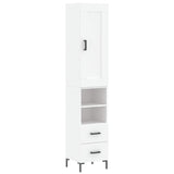 vidaXL Highboard White 34.5x34x180 cm Engineered Wood