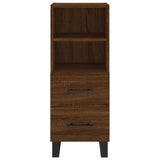 vidaXL Highboard Brown Oak 34.5x34x180 cm Engineered Wood