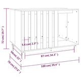 vidaXL Dog House White 100x70x72 cm Solid Wood Pine