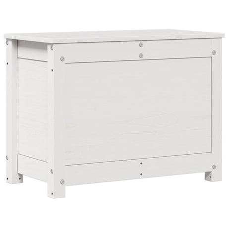 vidaXL Storage Box White 60x32x45.5 cm Solid Wood Pine