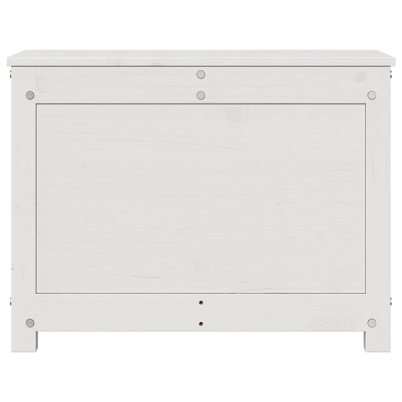 vidaXL Storage Box White 60x32x45.5 cm Solid Wood Pine