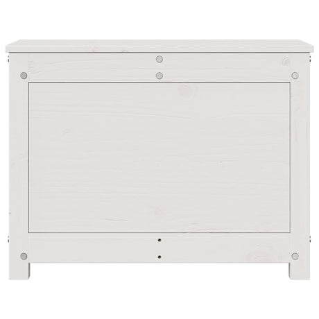 vidaXL Storage Box White 60x32x45.5 cm Solid Wood Pine