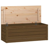 vidaXL Storage Box Honey Brown 89x36.5x33 cm Solid Wood Pine