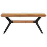 vidaXL Dining Bench 110x40x46 cm Solid Wood Acacia and Steel