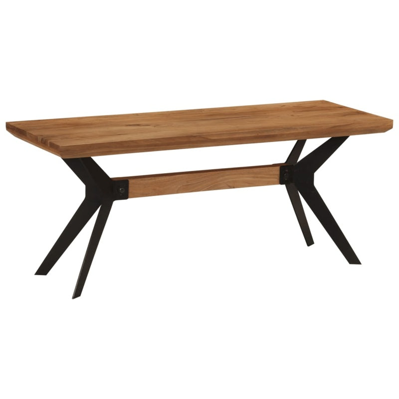 vidaXL Dining Bench 110x40x46 cm Solid Wood Acacia and Steel