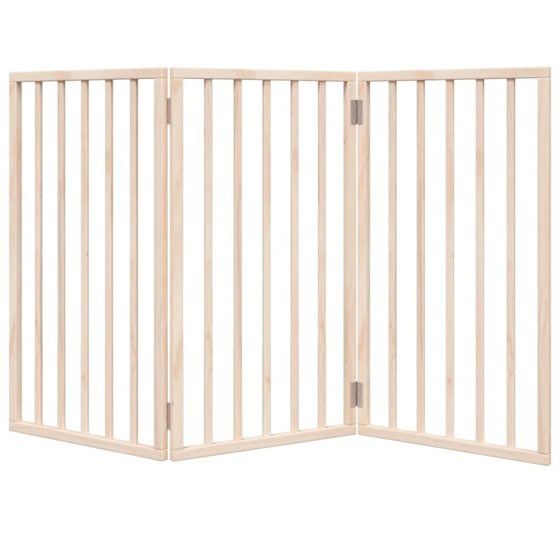 vidaXL Dog Gate Foldable 3 Panels 150 cm Poplar Wood