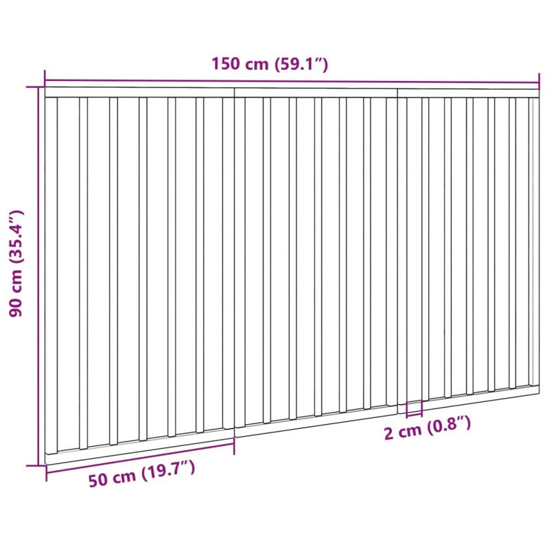 vidaXL Dog Gate Foldable 3 Panels 150 cm Poplar Wood