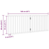 vidaXL Dog Gate Foldable 2 Panels Black 160 cm Poplar Wood