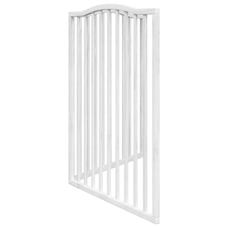 vidaXL Dog Gate Foldable 2 Panels White 160 cm Poplar Wood