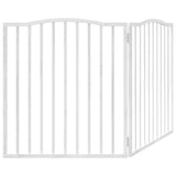 vidaXL Dog Gate Foldable 2 Panels White 160 cm Poplar Wood