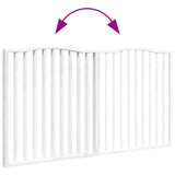 vidaXL Dog Gate Foldable 2 Panels White 160 cm Poplar Wood