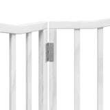 vidaXL Dog Gate Foldable 2 Panels White 160 cm Poplar Wood