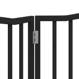 vidaXL Dog Gate Foldable 2 Panels Black 160 cm Poplar Wood