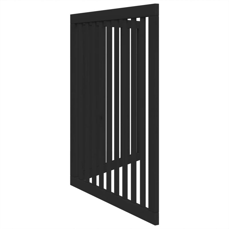 vidaXL Dog Gate Foldable 2 Panels Black 160 cm Poplar Wood