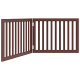 vidaXL Dog Gate Foldable 2 Panels Brown 160 cm Poplar Wood