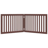 vidaXL Dog Gate Foldable 2 Panels Brown 160 cm Poplar Wood