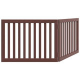 vidaXL Dog Gate Foldable 2 Panels Brown 160 cm Poplar Wood