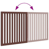 vidaXL Dog Gate Foldable 2 Panels Brown 160 cm Poplar Wood