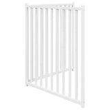 vidaXL Dog Gate Foldable 2 Panels White 160 cm Solid Wood Fir