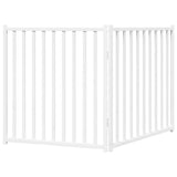 vidaXL Dog Gate Foldable 2 Panels White 160 cm Solid Wood Fir