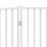 vidaXL Dog Gate Foldable 2 Panels White 160 cm Solid Wood Fir