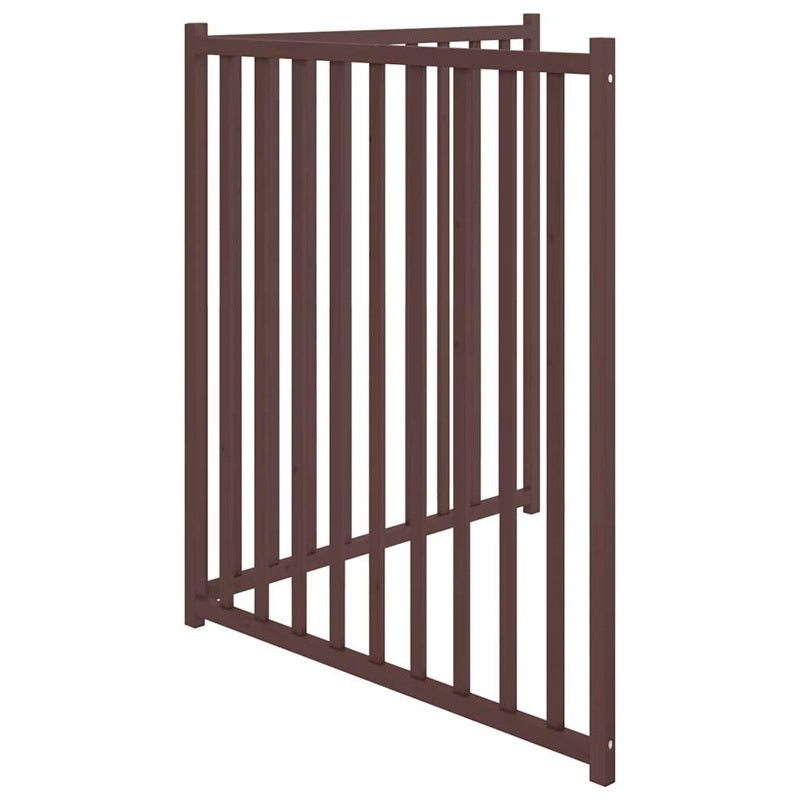 vidaXL Dog Gate Foldable 2 Panels Brown Oak 160 cm Solid Wood Fir