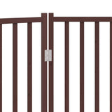 vidaXL Dog Gate Foldable 2 Panels Brown Oak 160 cm Solid Wood Fir