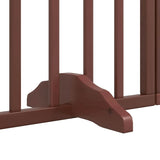 vidaXL Dog Gate with Door Foldable 15 Panels Brown 750 cm Poplar Wood