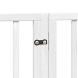 vidaXL Dog Gate with Door Foldable 10 Panels White 800 cm Poplar Wood