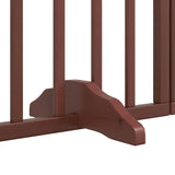 vidaXL Dog Gate with Door Foldable 10 Panels Brown 800 cm Poplar Wood