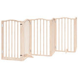 vidaXL Dog Gate with Door Foldable 15 Panels 750 cm Poplar Wood