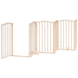 vidaXL Dog Gate with Door Foldable 15 Panels 750 cm Poplar Wood