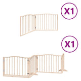 vidaXL Dog Gate with Door Foldable 6 Panels 480 cm Poplar Wood