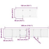 vidaXL Dog Gate with Door Foldable 15 Panels White 750 cm Poplar Wood