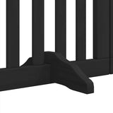 vidaXL Dog Gate with Door Foldable 12 Panels Black 600 cm Poplar Wood