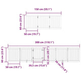 vidaXL Dog Gate with Door Foldable 15 Panels Brown 750 cm Poplar Wood