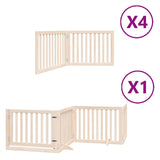 vidaXL Dog Gate with Door Foldable 12 Panels 960 cm Poplar Wood