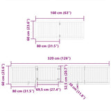 vidaXL Dog Gate with Door Foldable 12 Panels 960 cm Poplar Wood