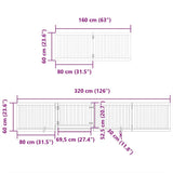 vidaXL Dog Gate with Door Foldable 10 Panels Brown 800 cm Poplar Wood