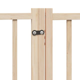 vidaXL Dog Gate with Door Foldable 8 Panels 640 cm Poplar Wood